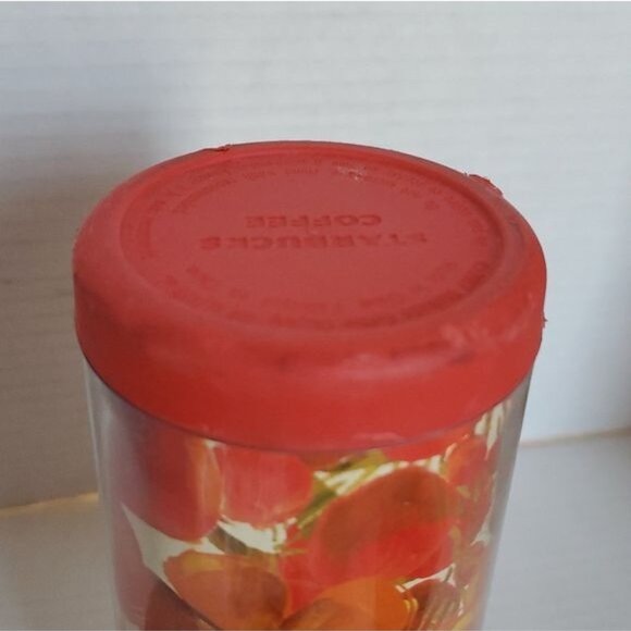 Starbucks 2008 Red Floral Poppy Travel Hot Coffee Tumbler Cup Mug 16 Oz Grande - Picture 8 of 16